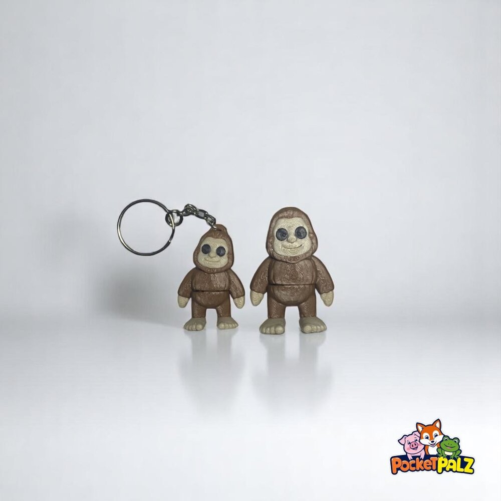 3D Printed Articulated Big Foot Fidget Toy and Keychain
